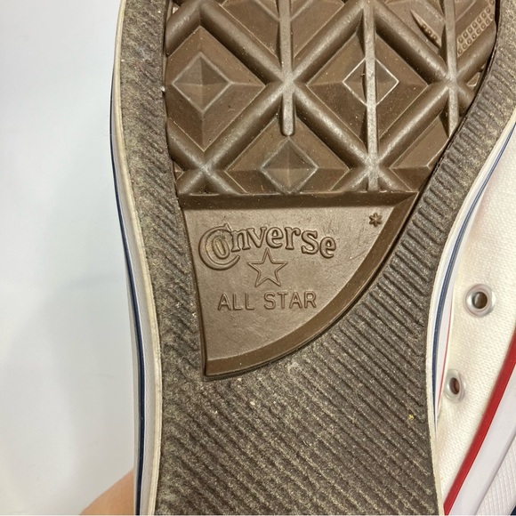 Converse white lace up sneakers women’s size 9 casual skater skateboard canvas - Picture 6 of 7